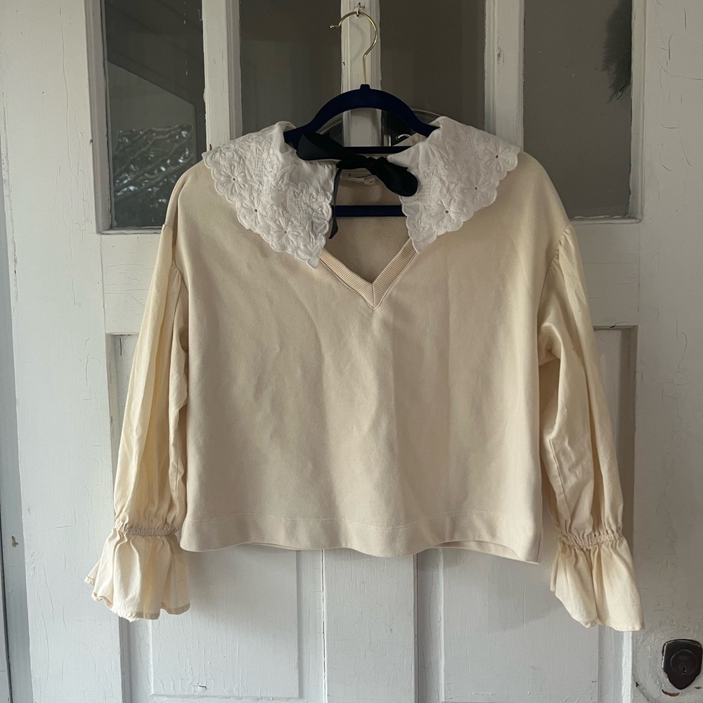 By Anthropologie Peter Pan Collared Shirt